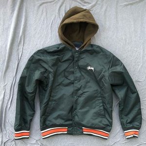 Stussy hooded bomber jacket